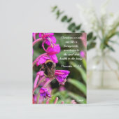Verset Bible Bumble Bee - Carte Postale (Debout devant)