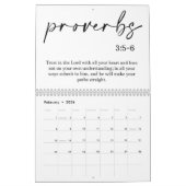 Verset Bible Deux Page Moyen Calendrier Blanc (Feb 2026)