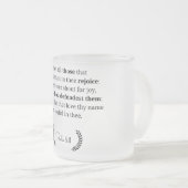 Verset Bible Frosted Glass Mug | Psaume 5:11 (Devant droit)