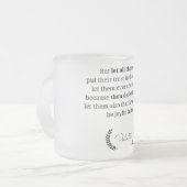 Verset Bible Frosted Glass Mug | Psaume 5:11 (Devant gauche)