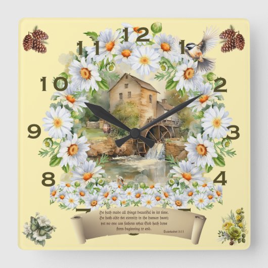 Verset Bible Horloge Il A Fait Toutes Les Choses B (Recto)
