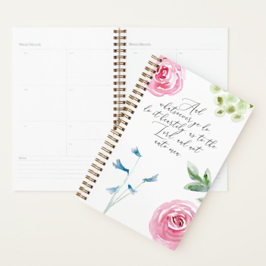 Verset Bible Planner Et tout ce que vous faites KJ (Devant avec enveloppe)