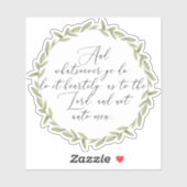 Verset Bible - Sticker Coupe Vinyl KJV (Feuille)