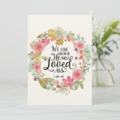 verset biblique 1 Jean 4:19 - Carte de voeux plate (Debout devant)