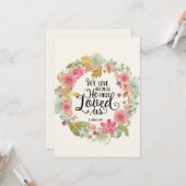 verset biblique 1 Jean 4:19 - Carte de voeux plate (Devant/Arrière en situation)