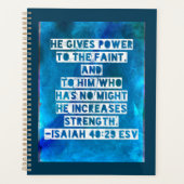 Verset biblique Isaïe 40:29 (Devant)