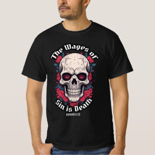 Verset biblique Le salaire du péché est T-shirt cr
