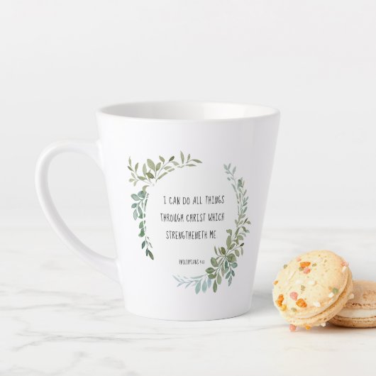 verset biblique, Philippiens 4:13 Mug de café (En situation)