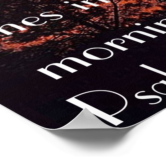 verset biblique Psaume 30:5 poster (Coin)