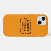 Verset biblique simple orange Strong and Courageou (Verso Horizontal)