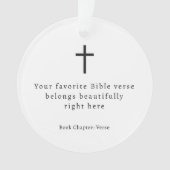 Verset de la Bible Croix Minimaliste (devant)
