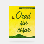 Verset de la Bible espagnole pour continuer à prie (Recto)