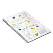 verset de la bible fruit de l'esprit saint carnet (Côté Droit)