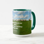 verset de la Bible, Jean 10:27, Mon mouton... Mug (Devant droit)