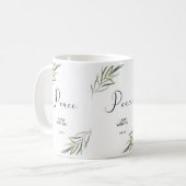 verset de la Bible John Écriture feuille Café Mug (Devant gauche)