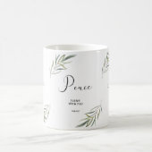 verset de la Bible John Écriture feuille Café Mug (Centre)
