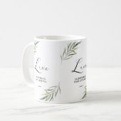 verset de la Bible John Écriture feuille Café Mug (Devant gauche)