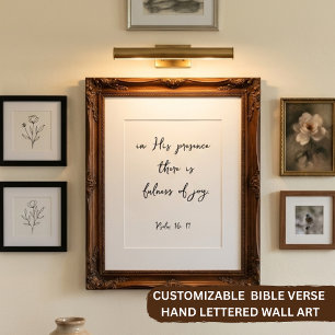 Verset de la Bible Psaume 16:11 Impression de Écri