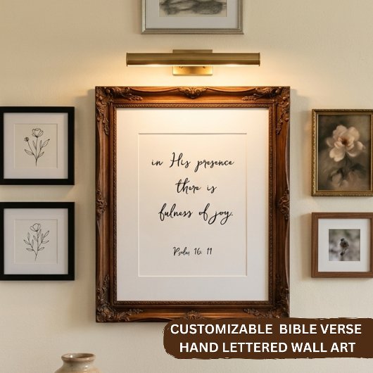 Verset de la Bible Psaume 16:11 Impression de Écri
