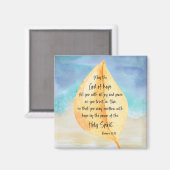 verset de la Bible Romans Jaune Magnet Bleu (Recto/Verso)