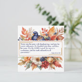 Versets de carte de voeux personnalisés bon thanks (Debout devant)