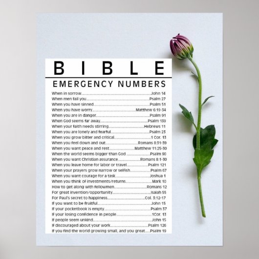 Versets de la Bible Citations de l'écriture Poster (Devant)