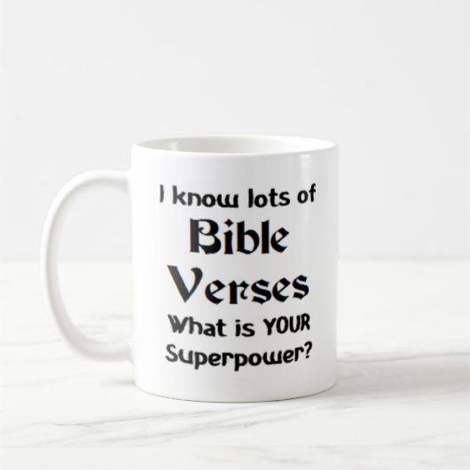 versets de la bible tasse de café (Gauche)