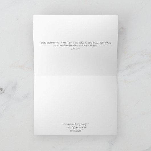 Versets de l'Écriture, Carte de remerciements d'en (Intérieur)