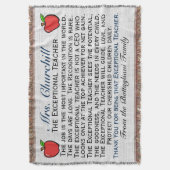 Versie 3 EXCEPTIONELE leraar Dank u Denen Deken (Voorkant Verticaal)