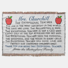 Versie 3 EXCEPTIONELE leraar Dank u Denen Deken