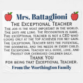 Versie 3 EXCEPTIONELE leraar Dank u Fleece Deken (Voorkant (Horizontaal))