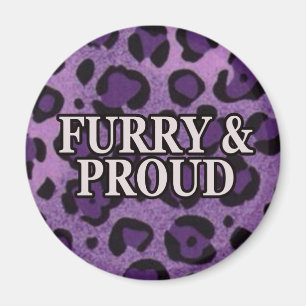 Versie van Furry & Proud Magnet Leo Magneet