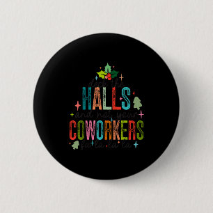 Versier de hal en niet je collega's kerstman ronde button 5,7 cm