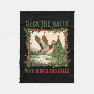 Versier de hal met eenden en roept Kerstmis jacht Fleece Deken