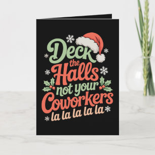 Versier de hal niet je collega's Kerstmis Xmas Feestdagen Kaart