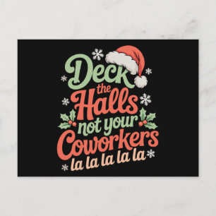 Versier de hal niet je collega's Kerstmis Xmas Feestdagenkaart