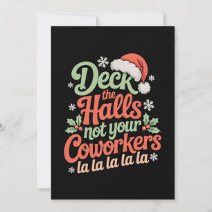 Versier de hal niet je collega's Kerstmis Xmas Feestdagenkaart
