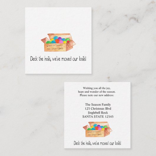 Versier de hal, we hebben onze ballen verhuisd! informatiekaartje (Voorkant / Achterkant)