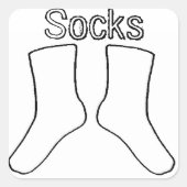Versier je eigen Sokken Stickers (Voorkant)