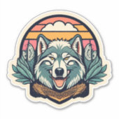 Versier met Natuur Beauty Wolf Stickers (Voorkant)