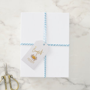 Versierd Gefeliciteerd Golden Pet Afstuderen Gift Cadeaulabel