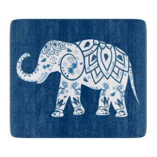 Versierd Gevormde Blauwe Olifant Snijplank