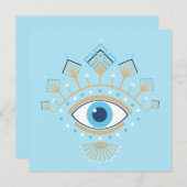 Versierd Grieks Evil Eye Turks Beschermingssymbool (Voorkant / Achterkant)