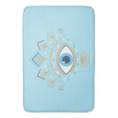 Versierd Grieks Evil Eye Turks Beschermingssymbool Badmat (Voorkant Verticaal)