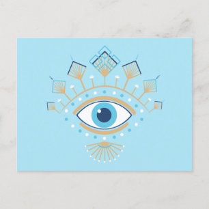 Versierd Grieks Evil Eye Turks Beschermingssymbool Briefkaart