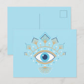 Versierd Grieks Evil Eye Turks Beschermingssymbool Briefkaart (Voorkant / Achterkant)