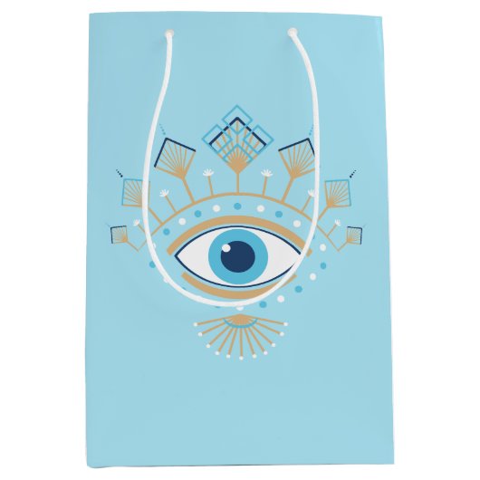Versierd Grieks Evil Eye Turks Beschermingssymbool Medium Cadeauzakje (Voorkant)