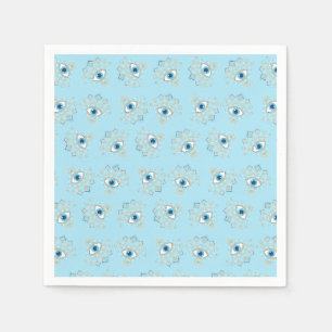 Versierd Grieks Evil Eye Turks Beschermingssymbool Servet