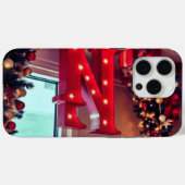 Versierd initiaal met kerstbomen Case-Mate iPhone case (Achterkant (horizontaal))