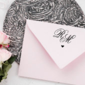 Versierd Monogram Hart Zelfinktende Stempel